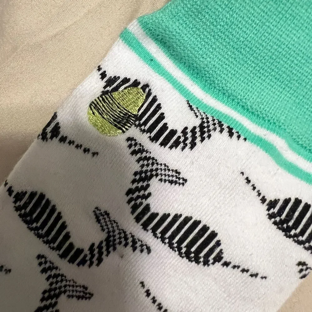 Stylish Black and White Narwhal Patterned Socks